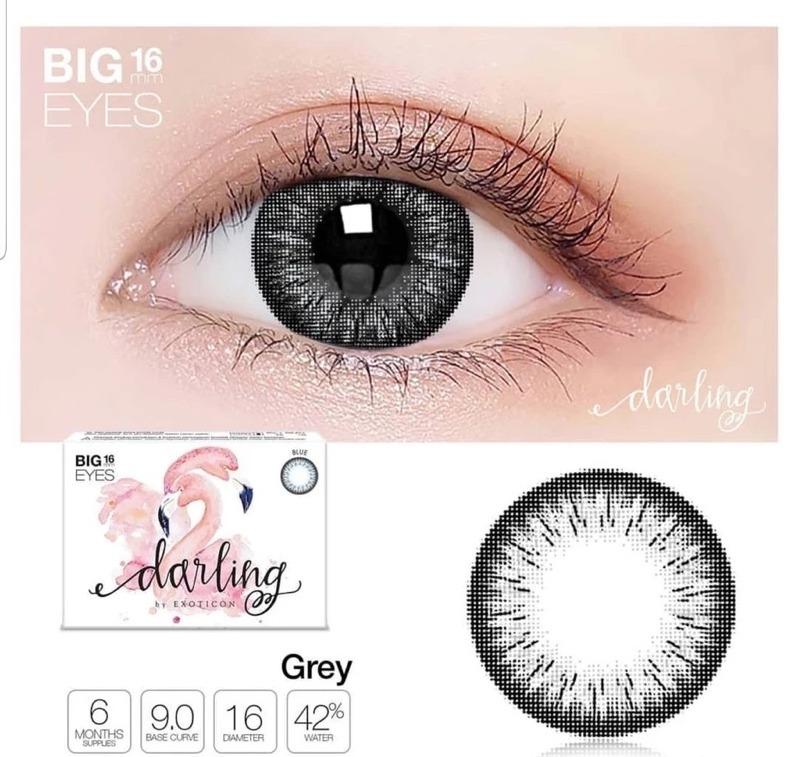 Softlens Darling 16mm - Mata - Ada 4 Warna (Hitam, Biru, Abu-Abu, Coklat) - Eye, Soflen 3