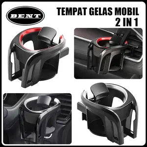 Car Phone Holder Car Cup Holder 2-in-1 Tempat Botol Mobil Cup Holder