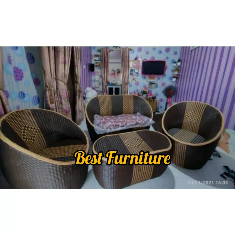 Set Kursi Sofa Korsi Bangku Duduk Meja Teras Malas Santai Empuk Anyaman Rotan Sintetis Gentong Putri Untuk Teras 1 set Modern Mewah Ruang Tamu Rooftop Original Minimalis 3