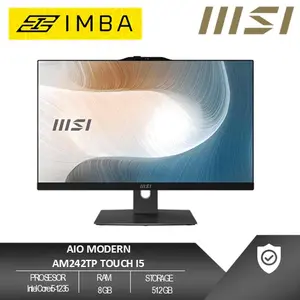 MSI AIO MODERN AM242TP TOUCH I5 1235 8GB 512GB W11+OHS 23.8FHD BLK -12M.1803
