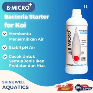 BMICRO+ Shine Well Aquaculture | 1L | Bakteri Starter Aquaculture, Menjernihkan Air Kolam Ikan Koi