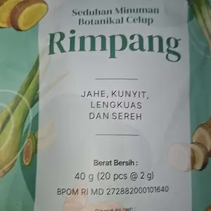 [BPOM] Teh Rimpang Detoplus - Teh Kunyit Jahe Lengkuas Sereh Halal MUI & Sertifikasi BPOM - Teh Celup Minuman Rempah alami - Original Herbal Tea.