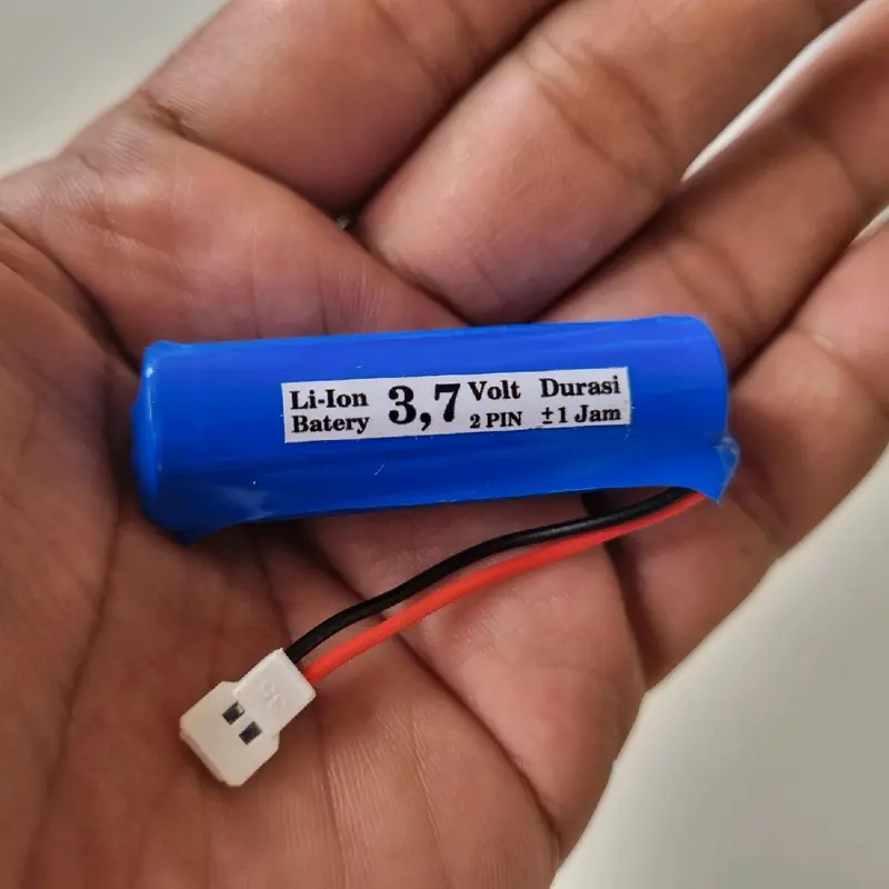 Batere Mobil RC 3,7V 14500 Tunggal Socket Putih  UPGRADE Baterai DURASI 1JAM  Mainan Remote Control Asli 2