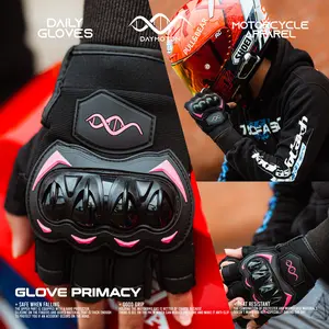 DAYMOTON Sarung Tangan Motor Half Finger Serie DAECHI Pria Wanita Protector Anti Slip Touring Harian