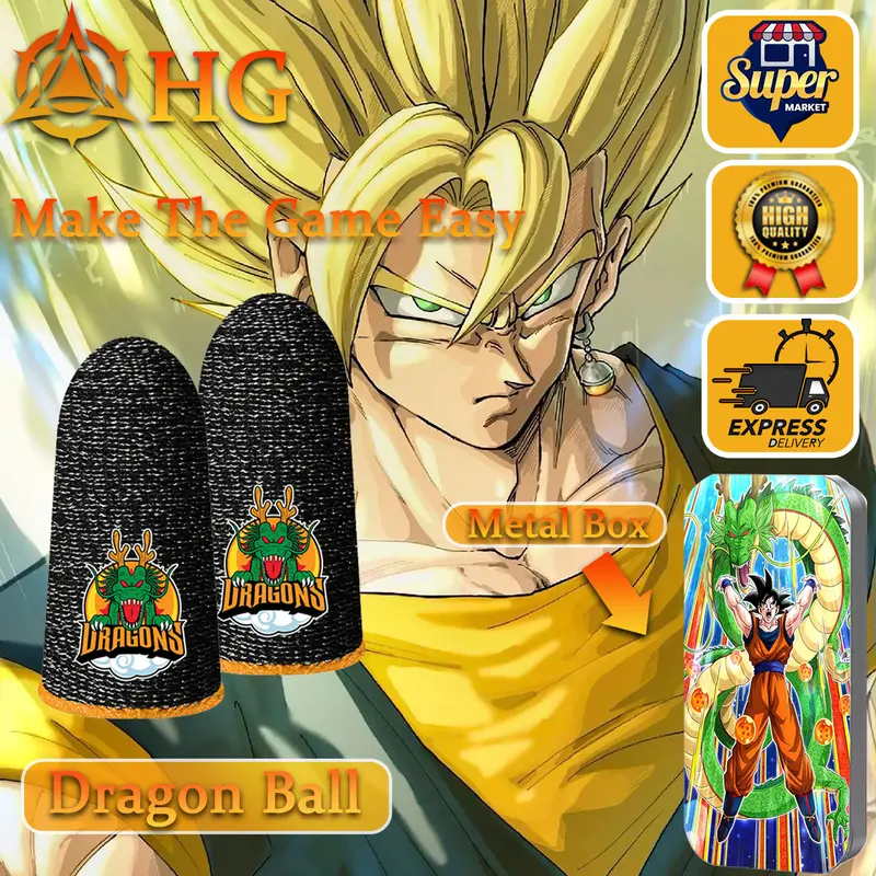Tay Áo Ngón Tay Chơi Game, HG, Thiết Kế Dragon Ball, Chống Mồ Hôi, Thích Hợp Cho PUBG, Call of duty, Mobile Legends, Trạng Thái Sinh Tồn 0