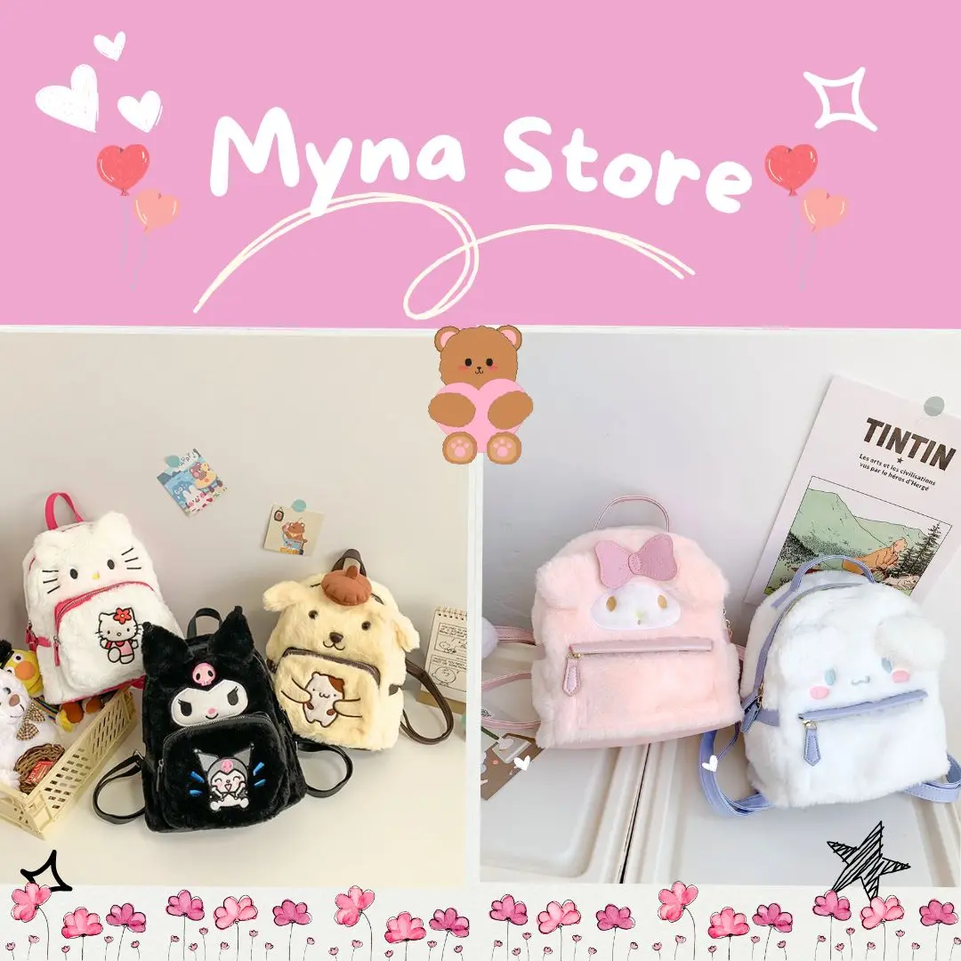 Mynastore - Tas Ransel Premium Bulu Sanrio Pita Melody Cinamonroll - TBS001