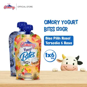Cimory Yoghurt Bites - 6 Pcs dengan Nata de Coco Kenyal dan Tekstur Creamy seperti Soft Ice Cream