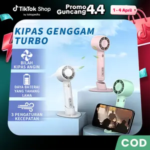 Sonix SF01 Mini Fan Portable Semi-Conductor Cooling Tech 2-in-1 Turbo Kipas Angin Genggam Phone Holder