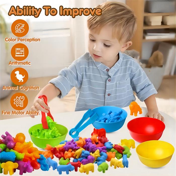 Gambar 50 PCS Mainan Anak Colour Classification Montessori Game Sorting Mengenal Warna Untuk Sikecil toys dari JIQILE MALL Kota Bekasi Tokopedia