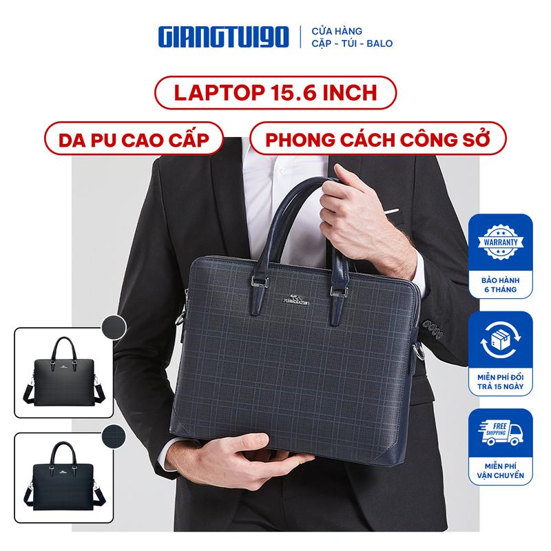    LIVE - A6615-5   Cặp tab Nam Size 39cm Da PU Dáng Công Sở Đựng Laptop 15.6inch - Hàng Quảng Châu Cao Cấp 