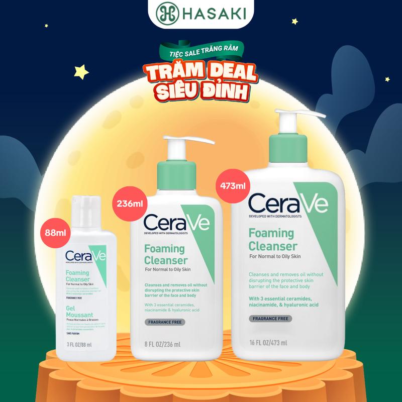 Sữa Rửa Mặt CeraVe Cho Da Thường Đến Da Dầu | HASAKI BEAUTY