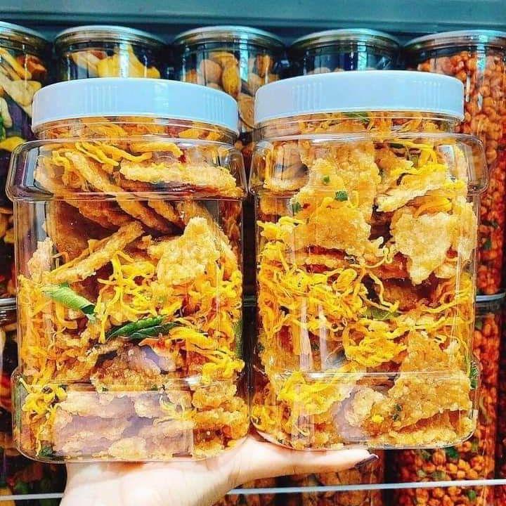 Cơm Cháy Lắc Khô Gà Hộp 500g giòn ngon dai ngọt MT FOODS