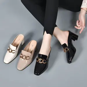 Zufar - Sepatu Wanita Slip On Zoyanda / Hak Tahu Wanita hitam shoes