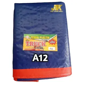 TERPAL KOREA A12 UKURAN 2x2 METER WATERPROOF SUPER TEBAL Tali tarptent Camping Outdoor tenda parasol dapat dilipat cream÷biru Hujan