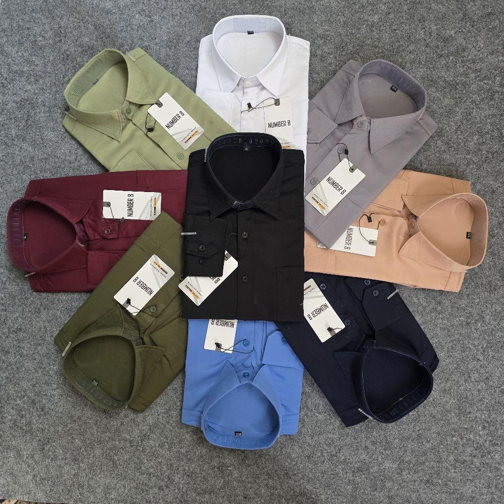 Kemeja Pria Polos Lengan Panjang Slim Fit Bahan Toyobo Premium Kemeja Kantor Formal