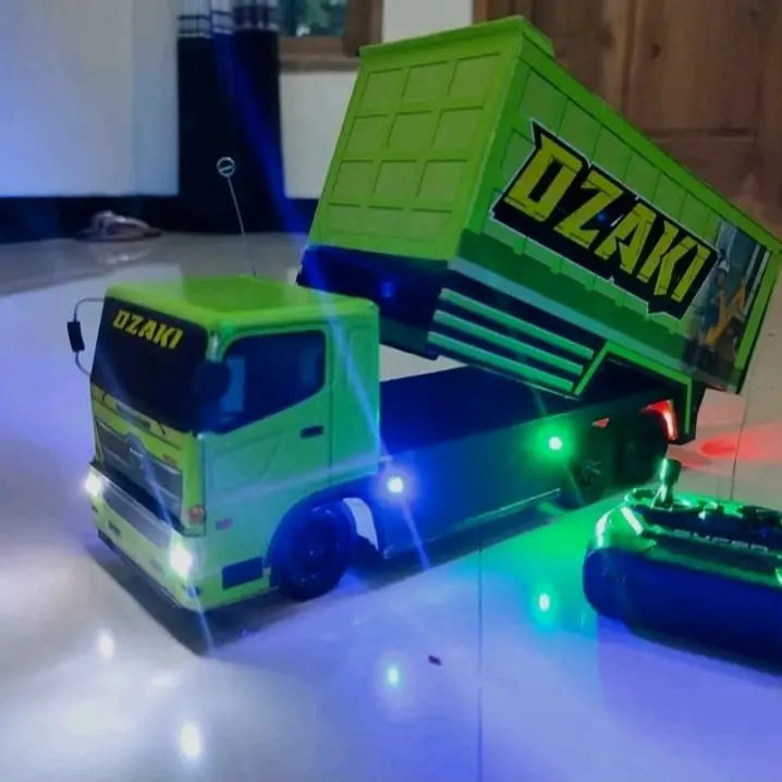 Miniatur Truk Dump Fuso, Hino Remot RC Set Hadiah Pengendali Jarak Jauh Elektrik Mobil Control Kado Sports - Remote, Toys 7