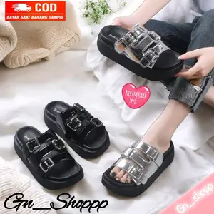 Sandal Wanita Wedges Tinggi 7 cm Remix Terbaru Youth balance 1380 Karet Jelly Pesta