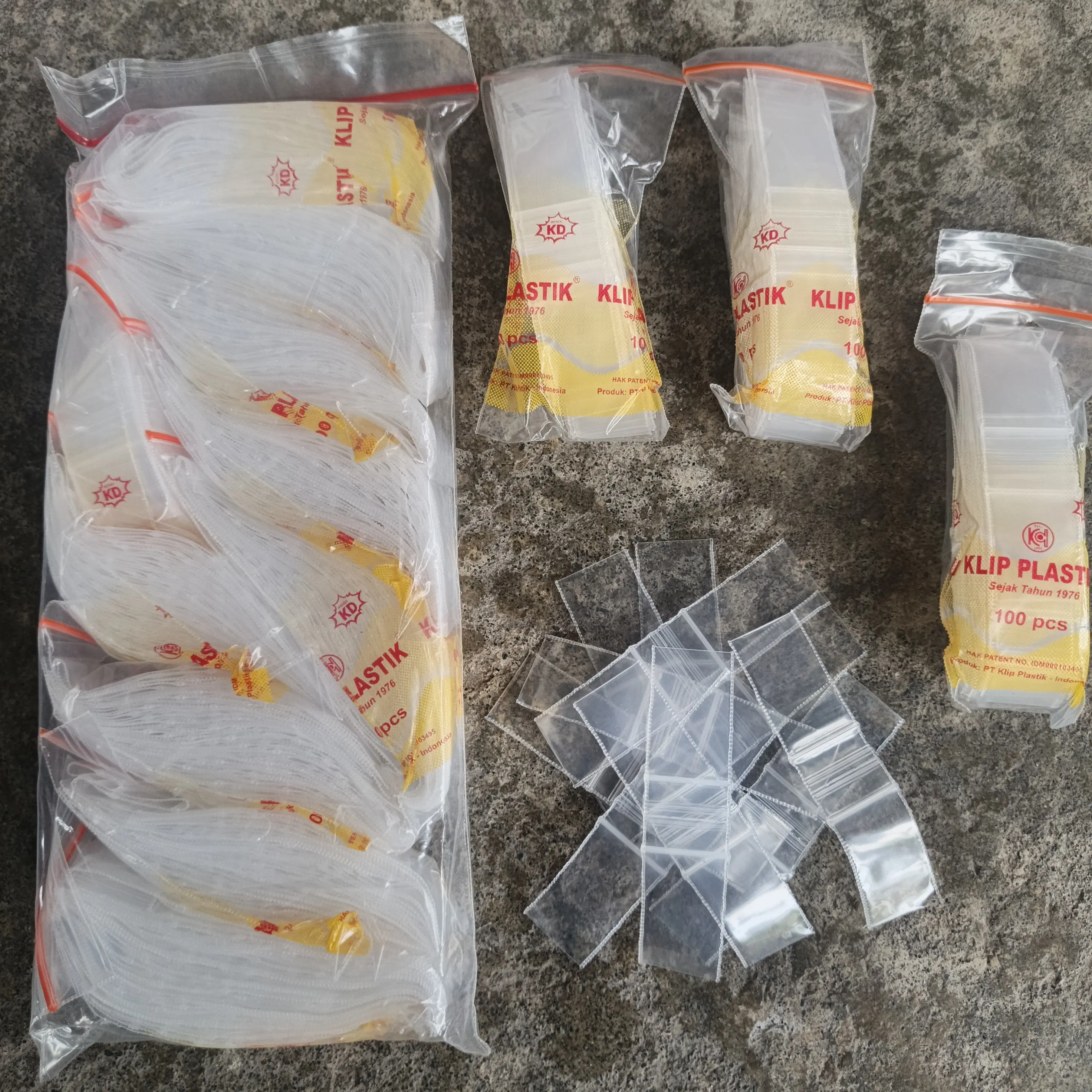 (list putih) Plastik klip ziplock tebal ukuran 1,8x3,5cm wadah tempat penyimpanan kebutuhan rumah