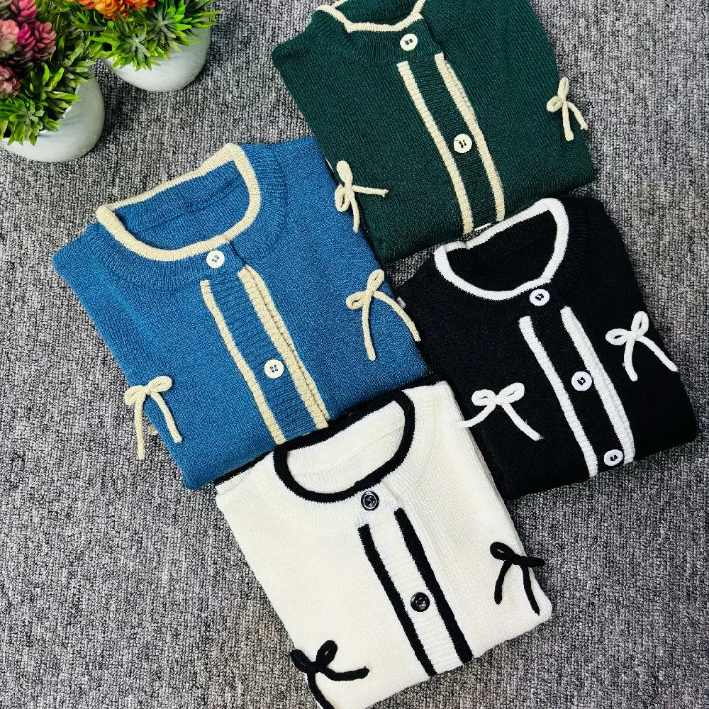 keiko Cardigan Rajut-Cardigan pita couple wanita Atasan Fashion Knitwear Baju