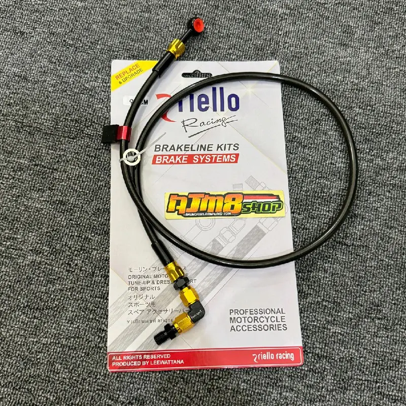 Selang Rem Depan Riello 90 drajat panjang 92cm Universal Motor 6