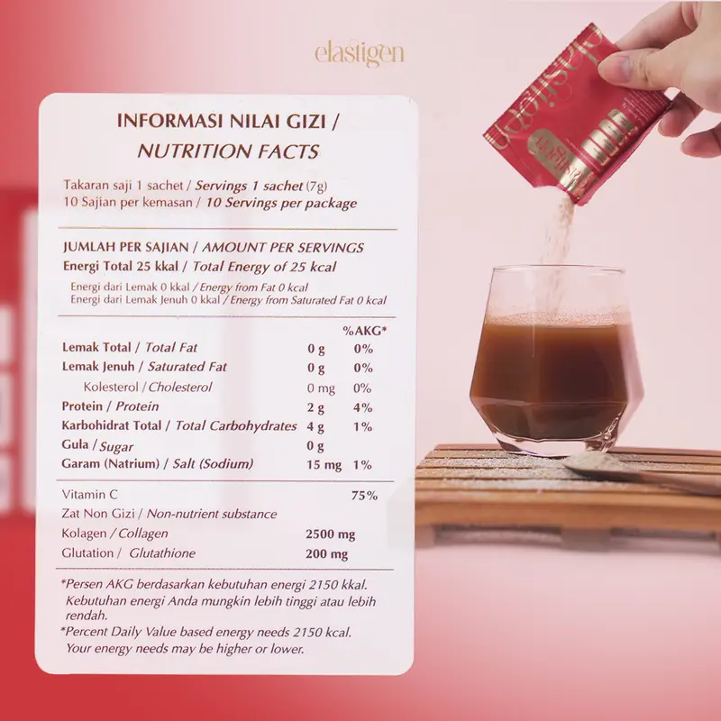 elastigen - Minuman Kolagen dengan Verisol & Glutathione OPITAC isi 10 Sachet 5