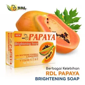 PAPAYA RDL brghtning sop with whitening formula Mencerahkan Wajah Berminyak Pelembab Oily Vitamin Pencerah