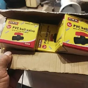 MDN Ballvalve PVC Segi Model Taiwan 1/2 & 3/4 Inch Kontrol Aliran Air Mudah Pasang Tanpa Drat Bahan Plastik Tebal Abu Tidak Bocor / STOP KRAN