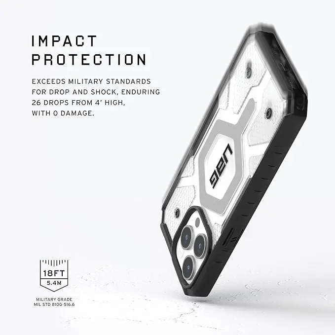 Ốp Pathfinder, UAG, Có Từ Tính, Dành Cho iPhone 16 Pro Max, iPhone 15 Pro Max, iPhone 14 Pro Max Và 13 Pro Max, Ốp Điện Thoại, Vỏ Bảo Vệ Trong Suốt Chắc Chắn, Trong Suốt, Bảo Vệ Tất Cả Các Hướng, Ốp Điện Thoại 4
