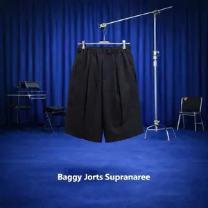 Baggy Fleated Jorts Katun Pendek Casual