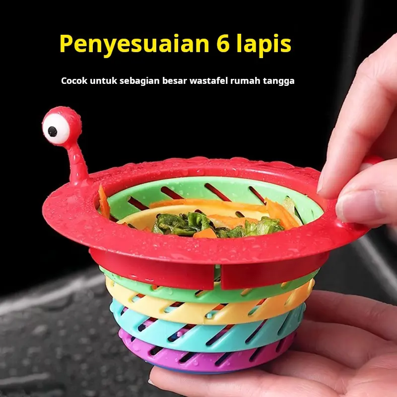 Jaring penyaring sampah untuk wastafel dapur saluran pembuangan, mencegah penyumbatan di bawah wastafel cucian. 4