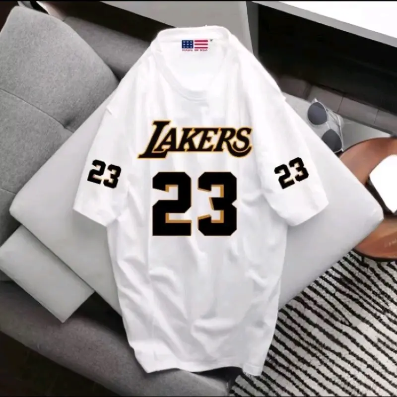 kaos distro big size (S-6XL) COTTON COMBED NUMBER 23 ( LAKERS ) KOREAN HARAJUKU STYLE. T-SHRIT OVERSIZE ALL COLLOR MURAH BERKUALITAS Katun Nyaman Tulisan Keren Tshirt murah distro big size korea logo awet NUMBER 0