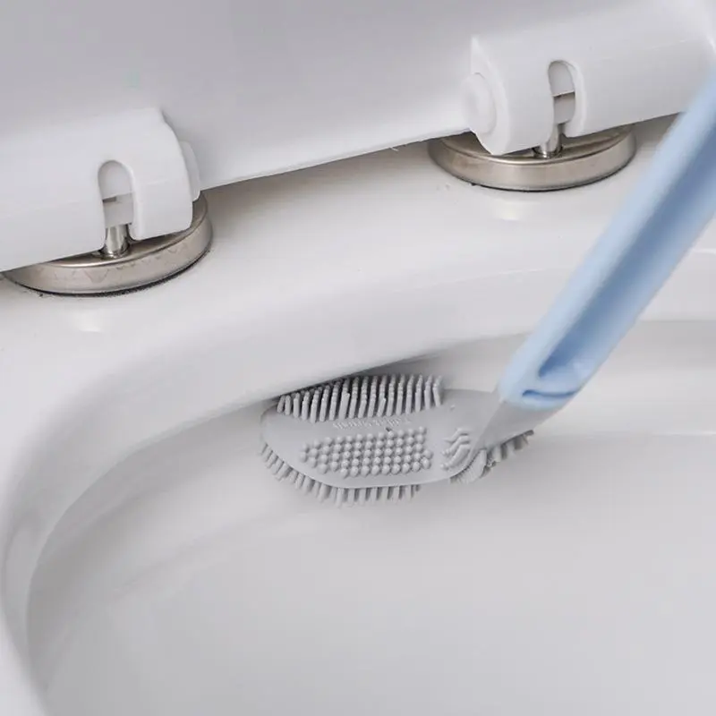 Berus toilet silikon, kepala berus golf, sisi ganda.tidak ada sudut mati, bristles lembut, bersihberus toilet, berus toilet, berus toilet lengkung
