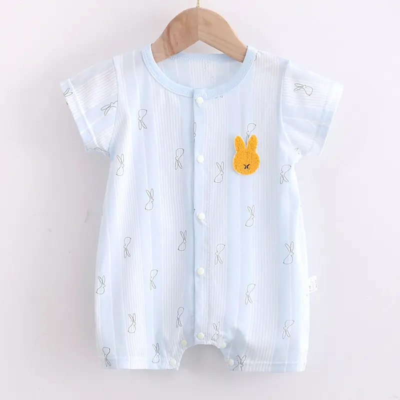 6.6 Nooc Baju Romper Bayi Full Print Bordir Kancing Tengah Cotton Anak-Anak / Baju Anak Perempuan Laki-Laki 1