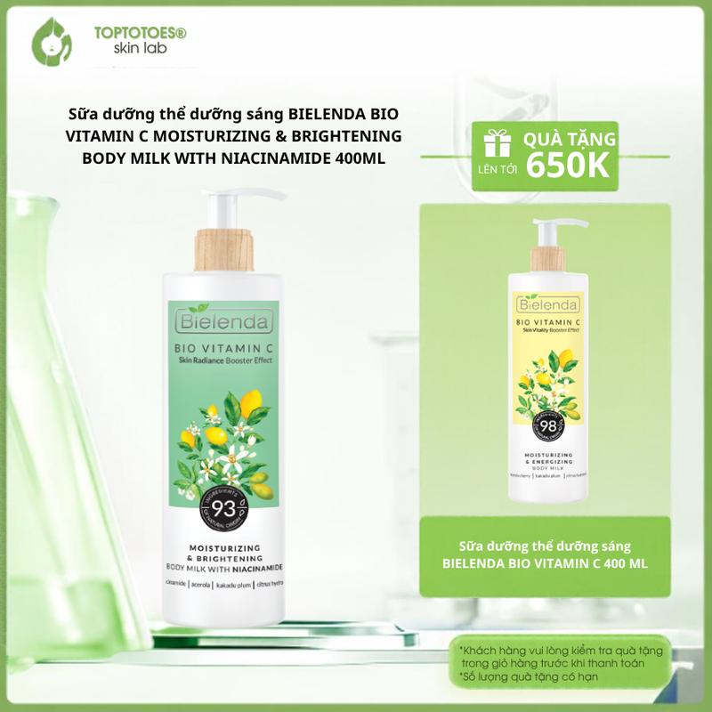 Sữa dưỡng thể Bielenda Bio Vitamin C Moisturizing Brightening Body Milk with Niacinamide 250ml