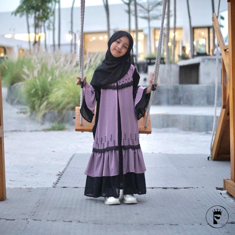 Product Introduction of ABAYA ELISA COUPLE MOM AND KIDS abaya hitam couple abaya turky gamis hitam abaya anak gamis couple abaya hitam Muslim Renda Mutiara Kombinasi Sifon Arab Ibu Umroh Syari Outer 7