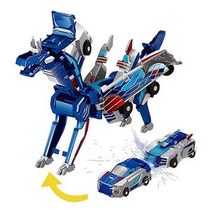 2-in-1 フライングドラゴン変形車両おもちゃ、リモコンカー、STEM楽しい創造的な衝突恐竜、完璧な誕生日プレゼント、電池不要