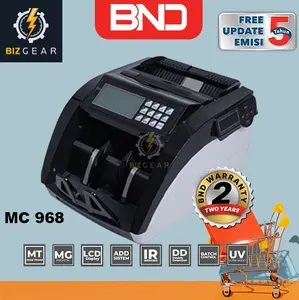 MESIN PENGHITUNG UANG BACK LOADING | BND MC 968 | MAGNETIC, ULTRAVIOLET, INFRARED, DOUBLE DETECTION NOTE | RUPIAH, DOLAR, EURO | GARANSI 2 TAHUN | FREE 5 YEARS UPDATE CURRENCY | ORIGINAL - Z2