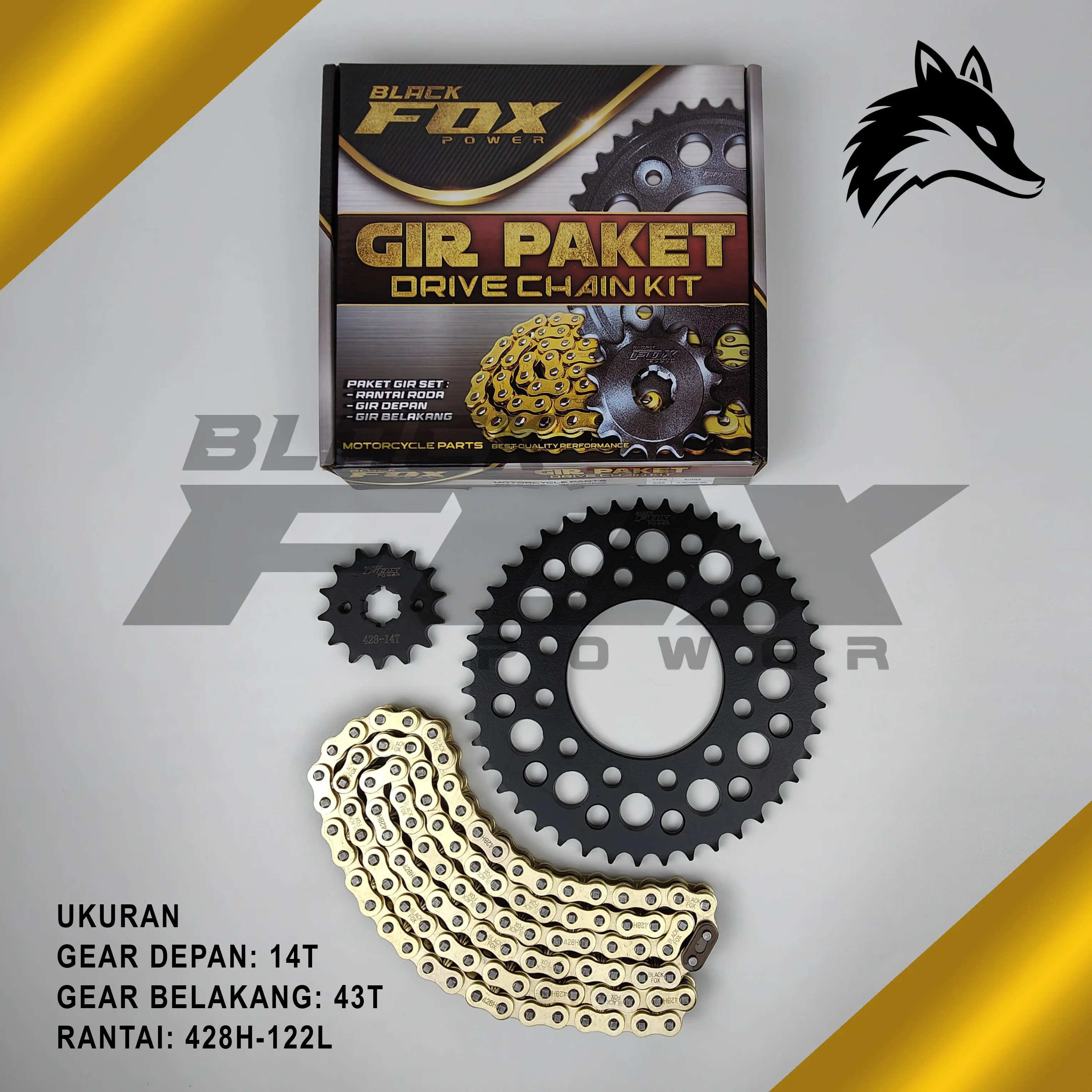 GEAR GIR SET PAKET VIXION NEW NVL NVA 14T 43T 428H 122L