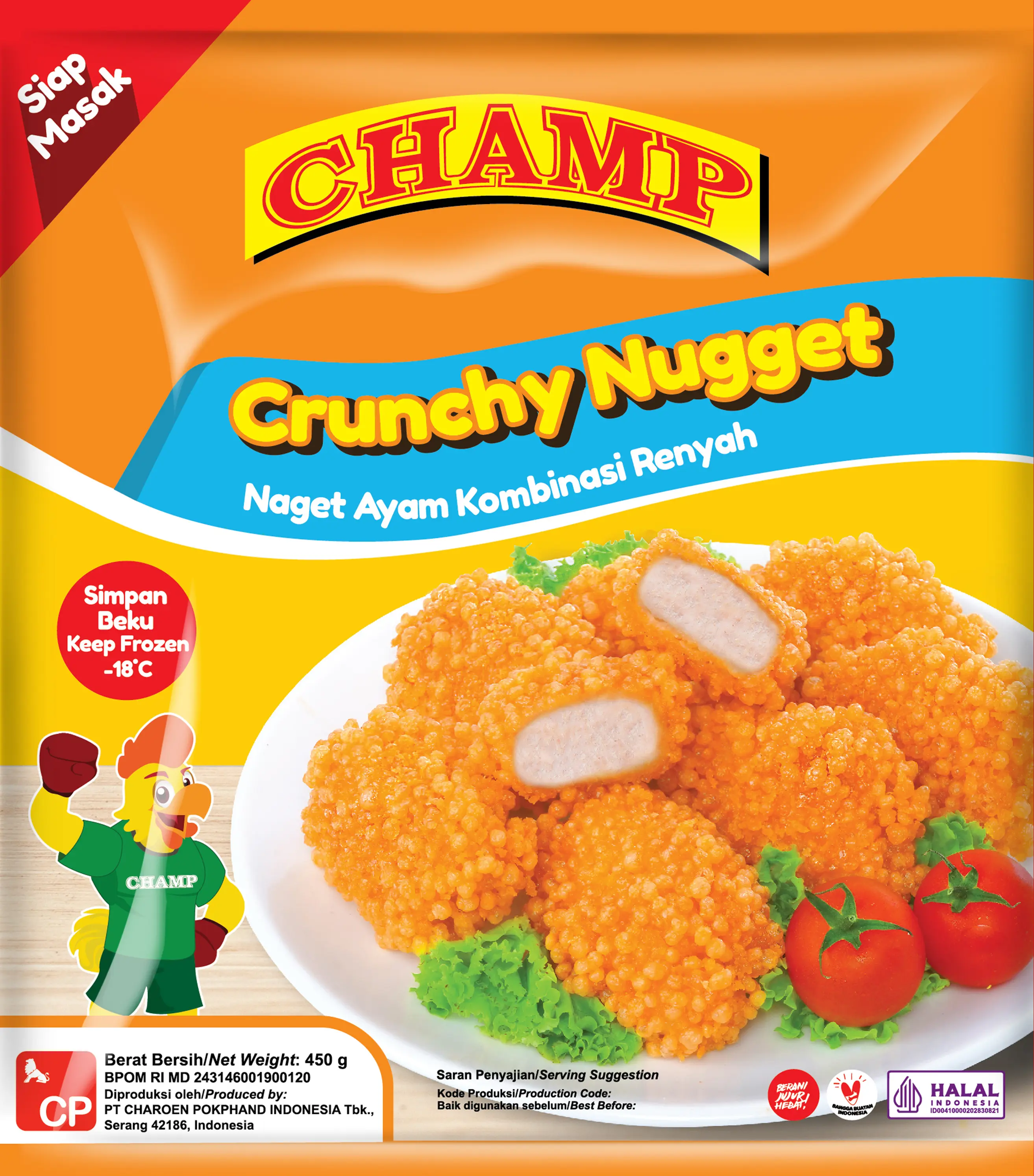 CHAMP CRUNCHY NUGGET 450GR