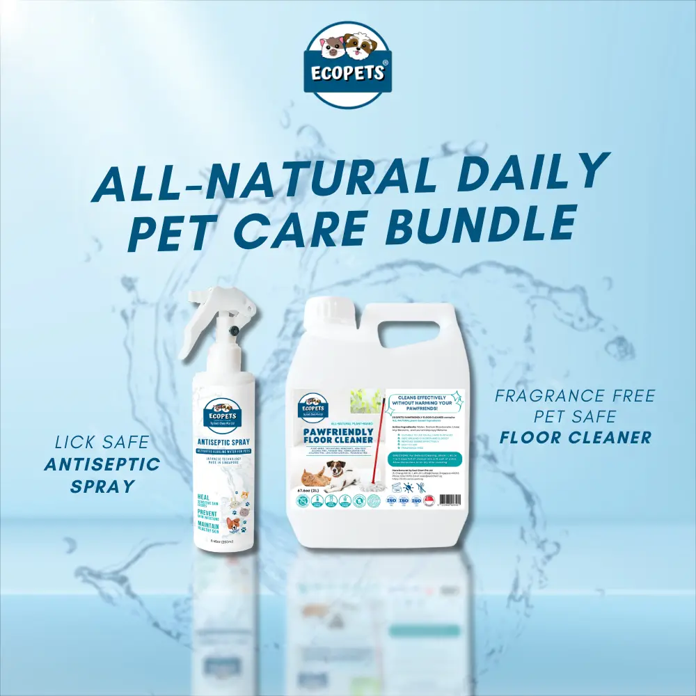 [Pet Care Bundle] Ecopets Natural Daily | Antiseptic Spray and Floor Cleaner