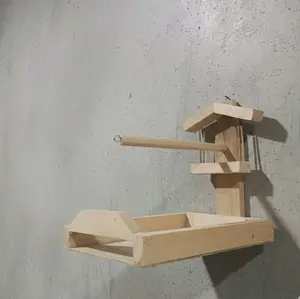 Sangkar Layang Tempel Dinding Aesthetic Bahan Kayu Jati Landa Free Tali Kaki Angklet