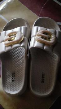 Product Review of Sandal Strip Wedges Wanita 720m Bahan Karet EVA Anti Slip Anti Licin Kekinian Trend from t**i 1