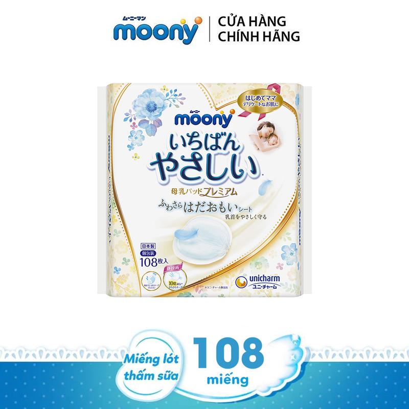 Moony Miếng lót thấm sữa 108 miếng gói - Nhập khẩu từ Nhật Bản 