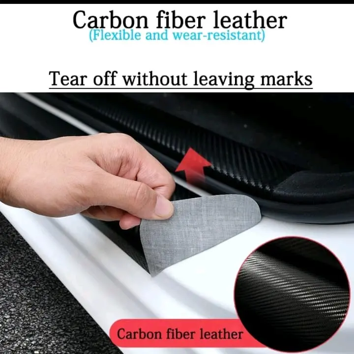 Stiker Door Sill Plate Tulisan Brio Stiker Honda Pelindung Pijakan Lantai Kaki Mobil Bahan Carbon 3D Anti Gores Coklat 7