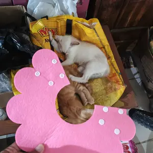 Kerah Pemulihan Kucing Penutup Pelindung Hewan Peliharaan Penutup Perawatan Kucing dan Anjing Anti-Menjilat bentuk bunga