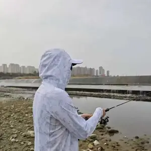 Pakaian Pelindung Matahari Pria untuk Memancing, Bahan Ice Silk Super Tipis, Anti UV, Cepat Kering, Terlaris Musim Panas, Tahan Angin dan Bernapas