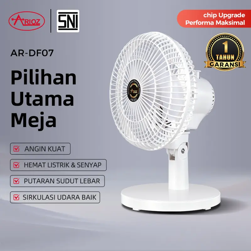 ARIOZ Kipas Angin Meja 9 Inch  Angin Kencang Suara Halus Rotasi 180 Derajat DF07