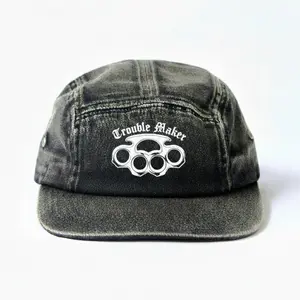 Topi 5 Panel Distro Trouble Maker  Snapback HipHop Bahan Denim