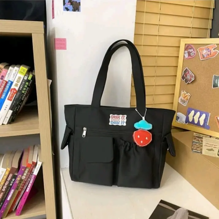 Tas Totebag wanita Bahan Kanvas Tas Kerja Kuliah Sekolah kekinian Terbaru