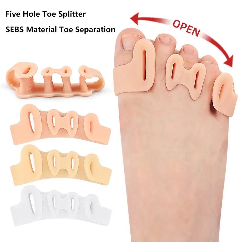 1pa ir ngón tay chân silicone bộ tách 5 lỗ hallux valgus spacers bunion chăm…